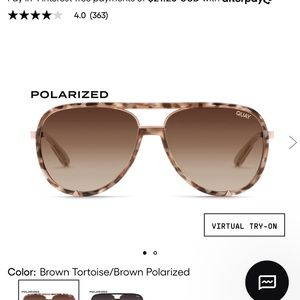 Quay Polarized Sunglasses -Never Worn-Tortoise Shell High Profile - NIB orig $85